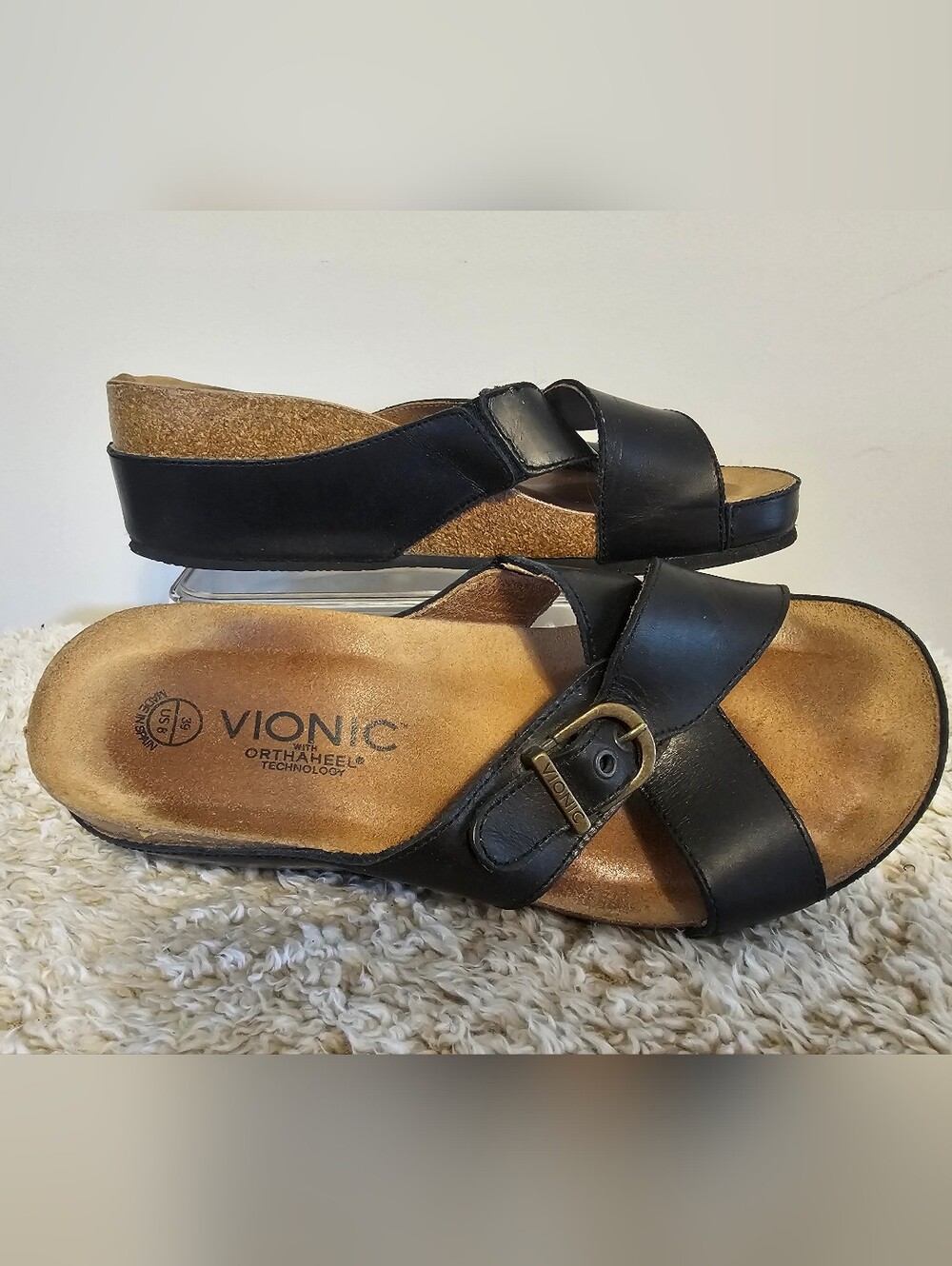 Vionic Mallorca Leather Sandal Size 8